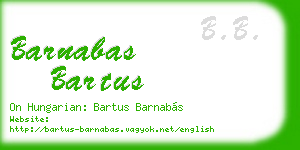 barnabas bartus business card